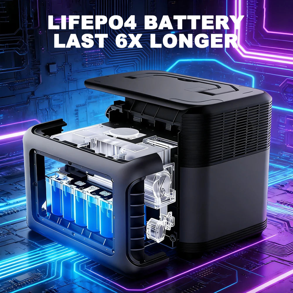 SMARAAD 1200W Portable Power Station — 1000Wh LiFePO4 Solar Generator